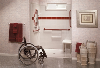 handicap accessible shower